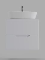 Orange Line Li-60TuwMDF+B08-500W тумба с раковиной подвесная 60 см, белый Li-60TuwMDF+B08-500W — фото 2, Тумбы с раковиной