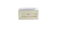 Тумба Классик 80 с 1ящ RAL1013 мат. с раковиной Ретро бел гл. и столешницей Solid бел гл. арт-4631177714078 — фото 2, Тумбы с раковиной