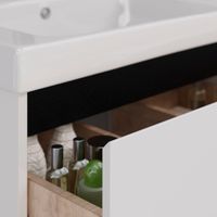 Товар: Тумба Lemark COMBI 125 см под 2 раковины, подвесная/напольная,4 ящика, цвет планки: Чёрный, цвет кор арт-LM03C125T-black - фото 3 Тумба Lemark COMBI 125 см под 2 раковины, подвесная/напольная,4 ящика, цвет планки: Чёрный, цвет кор арт-LM03C125T-black — фото 3, Тумбы под раковину