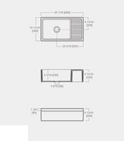 Кухонная мойка SIMAS LAVABI накладная глазированная с 4 сторон без отверстий цвет белый Q540 — фото 3, Кухонные мойки