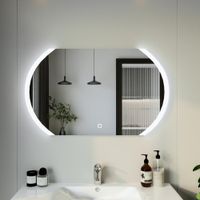 Товар: Зеркало Бриклаер Вега/Мальта 100 овал сенсор на зеркале арт-4627125415609 - фото 4 Зеркало Бриклаер Вега/Мальта 100 овал сенсор на зеркале арт-4627125415609 — фото 4, Зеркала в ванную комнату