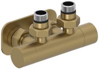 Вентиль Вентиль Сунержа 2х1/2" угловой скрытый-скрытый EU50 Золотой шёлк арт-32-1416-1234 — фото 3, Комплектующие для полотенцесушителей