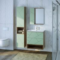 Товар: Ниша для тумбы Бриклаер КРИСТАЛЛ 70 см, дуб гранж песочный 417085417085 - фото 3 Ниша для тумбы Бриклаер КРИСТАЛЛ 70 см, дуб гранж песочный 417085417085 — фото 3, Тумбы с раковиной