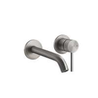 Смеситель для раковины, Gessi, Flessa, тип открывания воды-однорычажный, тип регулирования воды-керамический картридж, монтаж-настенный встраиваемый, отверстия для монтажа-2, высота, мм-114, вынос излива, мм-201, тип излива-неподвижный, донный клапан-отсутствует, стандарт подвода воды-1/2", внутренняя часть-необходимо заказать, цвет-Black XL арт-54086.299 — фото 2, Смесители для раковины