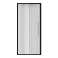 Дверь в нишу Niagara Nova NG-84-L10FHB (100х195) черный матовый,раздвижная влево,стекло рифленое,1 место — фото 2, Раздвижные душевые двери