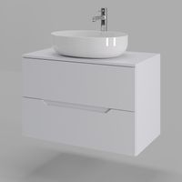 Orange Line Li-80TuwMDF+B05-520W тумба с раковиной подвесная 80 см, белый Li-80TuwMDF+B05-520W — фото 1, Тумбы с раковиной