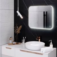 Зеркало с LED-подсветкой MILAN (50*60) /AQUA DE MARCO MIL50/60 — фото 8, Зеркала в ванную комнату