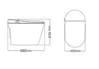 Унитаз ESTER Smart напольный с дистанционным управлением Ceruttispa CT10617 (680x400x470) — фото 7, Напольные унитазы