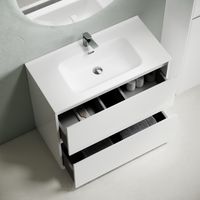 Тумба под раковину SANCOS Libra Floor напольная, 890х450х840, c двумя ящиками оснащенными доводчиками, белый глянец , арт. арт-LB90FW — фото 5, Тумбы под раковину