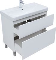 Товар: Тумба под раковину Aquanet Вега 90 напольная, белый глянец 00344124 - фото 2 Тумба под раковину Aquanet Вега 90 напольная, белый глянец 00344124 — фото 2, Тумбы под раковину