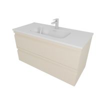 AQ77100-LC Комплект мебели:Тумба 100см ВЕГА с раковиной AQ4100-00, 2 ящика, цвет капучино светлый — фото 1, Комплекты мебели для ванной