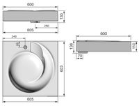 Раковина "NEO" 60 см на стиральную машину 2606001 — фото 2, Раковины
