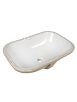 BOND Раковина встраиваемая под столешницу 60х40х20см прямоугольная белая с переливом арт-S95-600 — фото 5, Раковины встраиваемые сверху