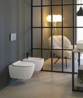 Биде Scarabeo GLAM подвесное с одним отверстием цвет белый матовый арт-5202 41 — фото 2, Биде подвесные