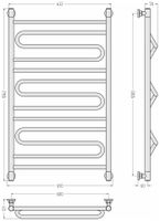 Полотенцесушитель водяной Сунержа Элегия+ 1000х600 Золотой шёлк арт-32-0205-1060 — фото 2, Водяные полотенцесушители