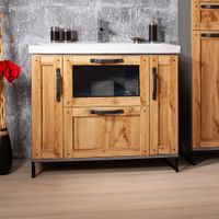 Товар: Тумба под раковину напольная Бриклаер ЛОФТ метрополитен грей, 100 см 4627125413377 - фото 1 Тумба под раковину напольная Бриклаер ЛОФТ метрополитен грей, 100 см 4627125413377 — фото 1, Тумбы с раковиной