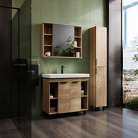 Легран 90 Тумба напольная Дуб галифакс (БЕЗ УМЫВАЛЬНИКА Адриана 90) арт-109031 — фото 8, Тумбы под раковину