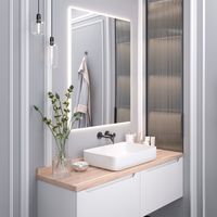 Зеркало с LED-подсветкой SIRIUS (80*100) /AQUA DE MARCO SIR80/100 — фото 4, Зеркала в ванную комнату