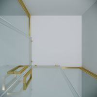 Душевое ограждение Grossman Cosmo (100х100х195) квадрат,раздвижная,золото сатин,стекло прозрачное, 1 место арт-300.K33.02.1010.32.00 — фото 6, Квадратные душевые уголки