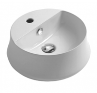 Раковина SIMAS SHARP накладная с одним отверстием цвет белый SH03 — фото 1, Раковины накладные