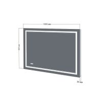 Зеркало Бриклаер Эстель-2 100 с подсветкой LED, на взмах руки, часы арт-4627125414312 — фото 2, Зеркала в ванную комнату