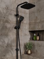 Душевая система Orange O-Shower OW04b черный матовый — фото 5, Душевые стойки