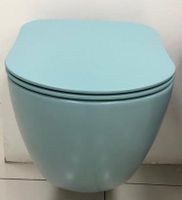 CREAVIT FREE Унитаз подвесной безободковый с биде ЗЕЛЕНЫЙ НИЛ МАТОВЫЙ арт-FE322-00NY00E-0000 — фото 1, Подвесные унитазы