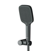 F0118F022 Func душ набор, шланг 1750мм, держатель ручного душа, ручной душ 103x257мм, 3 функции, чер — фото 2, Душевые гарнитуры