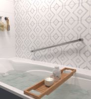 Поручень прямой Поручень Сунержа прямой d 28 мм / L 800 Сатин арт-071-3012-0800 — фото 2, Поручни для ванной