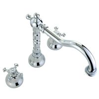 PRESTIGE См-ль д/раковины излив "змейка", на 3 отв., донный клапан "click-clack", хром арт-31617 — фото 3, Смесители для раковины