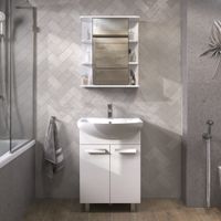 Тумба под раковину VIGO Hoska 60 напольная белый арт-231 — фото 5, Тумбы под раковину