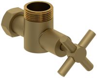 Вентиль Вентиль Сунержа угловой крест (G 1" НР х G 3/4" НГ) Матовое золото 032-1304-0134 — фото 3, Комплектующие для полотенцесушителей