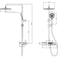 Товар: Душевая система Azario PIANO термостатический картридж, хром арт-AZ-678U87ZA8-1DA1K17A-JR3A50AC - фото 3 Душевая система Azario PIANO термостатический картридж, хром арт-AZ-678U87ZA8-1DA1K17A-JR3A50AC — фото 3, Душевые стойки