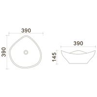 Раковина Azario 390х390х145 ультратонкая, черная глянец арт-AZ- 4031-B18-S12 — фото 1, Раковины накладные