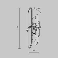 Настенный светильник (бра) Maytoni арт-MOD099WL-02G — фото 6, Бра