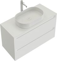 Тумба под раковину Allen Brau Fantasy 100 белый матовый арт-1.11003.WM 2.0 — фото 3, Тумбы под раковину