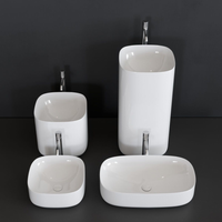 Раковина Scarabeo MOON накладная без перелива без отверстий цвет белый арт-5502 — фото 4, Раковины накладные