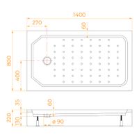 Товар: Душевой поддон прямоугольный RGW STYLE 80x140, белый, арт-16183814-11 - фото 8 Душевой поддон прямоугольный RGW STYLE 80x140, белый, арт-16183814-11 — фото 8, Акриловые душевые поддоны