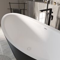 Товар: Ванна отдельностоящая Grossman Galaxy (180х85х65) цвет черный/белый матовый,1 место арт-GR-1402MB - фото 5 Ванна отдельностоящая Grossman Galaxy (180х85х65) цвет черный/белый матовый,1 место арт-GR-1402MB — фото 5, Акриловые ванны