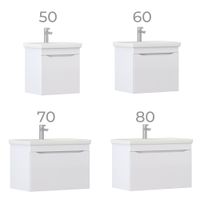 Тумба под раковину VIGO Grani 80 подвесная белый (166) — фото 7, Тумбы под раковину