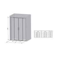 Душевая дверь Ravak Matrix MSD4-160 раздвижная, стекло Transparent, профиль Хром арт-0WKS0C00Z1 — фото 6, Раздвижные душевые двери