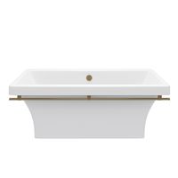 Ванна CRETE 180см из литьевого мрамора NOVA GEL с бронзовым полотенцедержателем/ Aqua de Marco 1180WBKRI_GEL — фото 6, Ванны