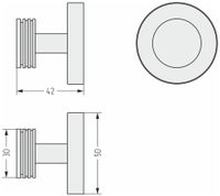 Вешалка Вешалка настенная Сунержа Каньон Без покрытия арт-00-3005-0000 — фото 2, Крючки для полотенец