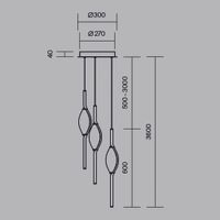 Подвесной светильник Maytoni MOD347PL-L24BS3K — фото 11, Подвесные светильники
