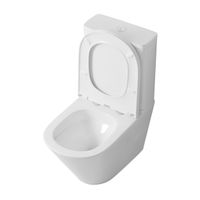 Унитаз напольный Grossman (605х380х825) безободковый,белый матовый с тонкой крышкой,микролифт,смыв торнадо,2 места арт-GR-4450MSQ — фото 2, Напольные унитазы