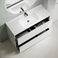 Товар: Тумба под раковину SANCOS Libra Floor напольная, 1190х450х840, c двумя ящиками оснащенными доводчиками, белый глянец , арт. арт-LB120F-1W - фото 5 Тумба под раковину SANCOS Libra Floor напольная, 1190х450х840, c двумя ящиками оснащенными доводчиками, белый глянец , арт. арт-LB120F-1W — фото 5, Тумбы под раковину