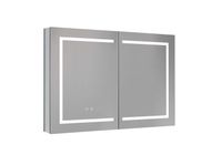 Шкаф зеркало для ванной с подсветкой Aquatek , прямоугольное, сенсорное управление, 1000*700*133 арт-AQ7104-MLC — фото 4, Зеркальные шкафы в ванную