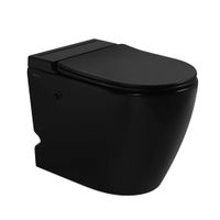 Унитаз ABBER Bequem AC1115PMB приставной черный матовый с импульсным смывом — фото 9, Приставные унитазы