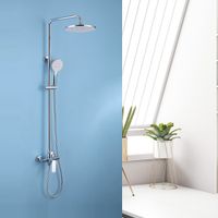 Душевая стойка ABBER Weiss Insel AF8020L без излива, хром — фото 2, Встраиваемые душевые комплекты