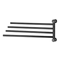 K-1034POLISHED BLACK Держатель полотенец четверной K-1034PB — фото 1, Держатели для душа